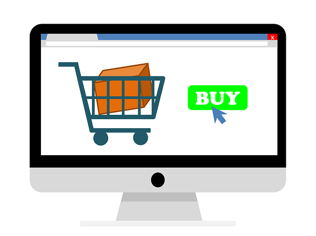online nakupování a vozík