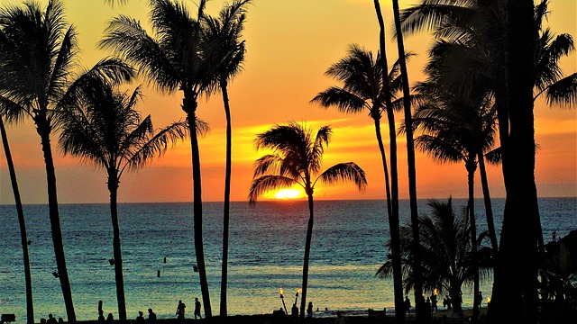 západ slunce na havaji